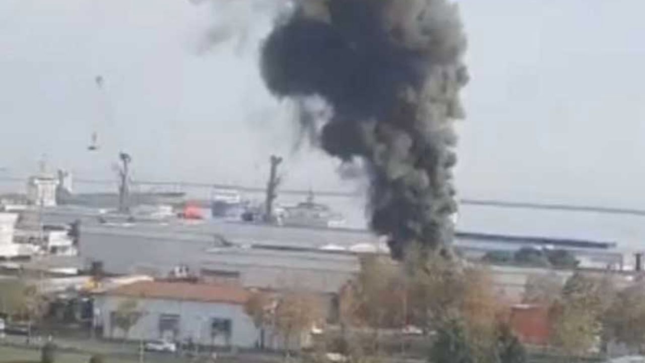 Samsun Limanı'nda şiddetli patlama