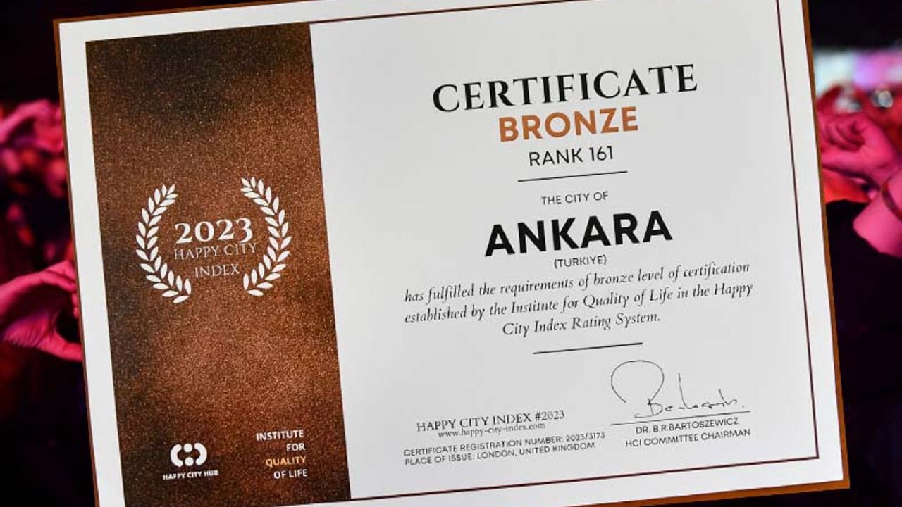 Ankara Büyükşehir'e bronz sertifika