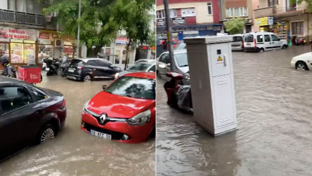 Bursa'da araçlar suya gömüldü