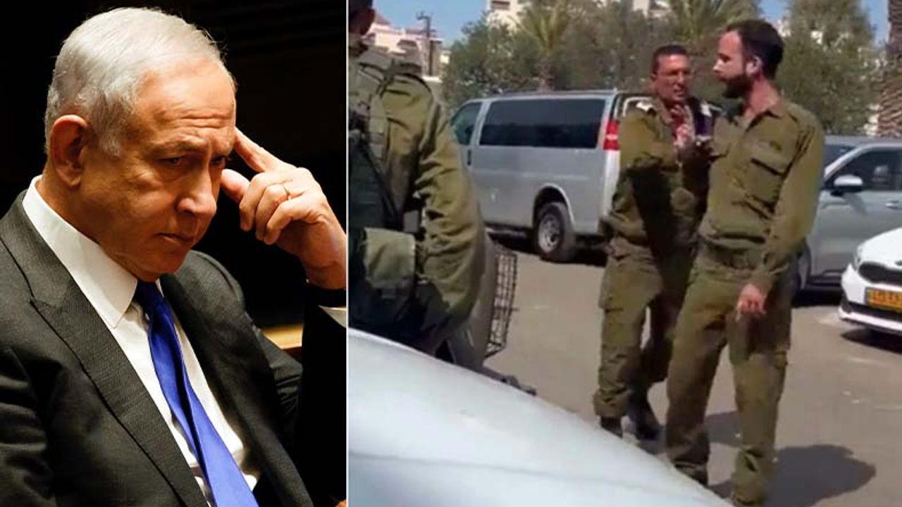 Netanyahu'ya askerinden tepki