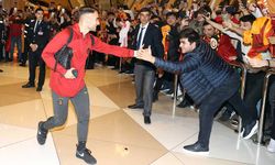 Galatasaray'a Bakü'de coşkulu karşılama