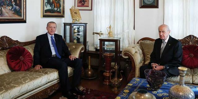 Devlet Bahçeli, Erdoğan'ı evinde ağırladı