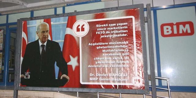 MHP'li belediyeden BİM'e afişli savaş